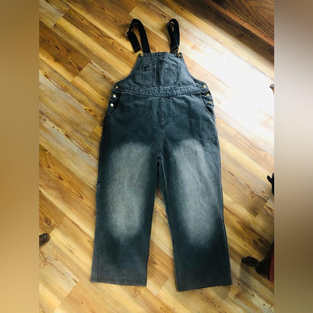 Women's Cider Black Denim Overalls - Classic Strap Jumper